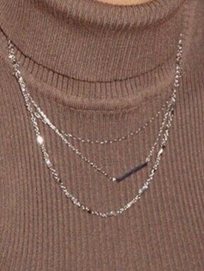 Kendra Scott Addison Triple Layered Silver Bar Pendant Necklace - Women Jewelry